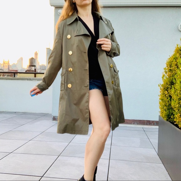 Baby Phat Double-Breasted Green Chameleon Leopard Camo Green Trench Coat - Picture 11 of 16